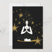 Mystical Black Gold Celestial Moon Wedding Einladu Einladung (Rückseite)