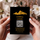 Mystical Black Gold Celestis Stars Wedding Begleitkarte