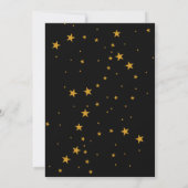Mystical Black Gold Celestis Stars Wedding Save The Date (Rückseite)