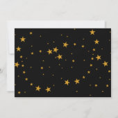 Mystical Black Gold Celestis Stars Wedding Save The Date (Rückseite)