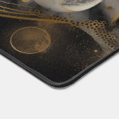 Mystical Black Gold Personalisierter Name Schreibtischunterlage (Ecke)