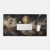 Mystical Black Gold Personalisierter Name Schreibtischunterlage (Tastatur & Maus)