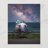 Mystical Black Gold Sun Moon Foto Hochzeit Flyer (Hinten)