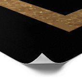 Mystical Black Gold Sun Moon Stars Hochzeit Poster (Ecke)