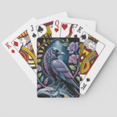 Mystical Black Raven Art Spielkarten (Rückseite)