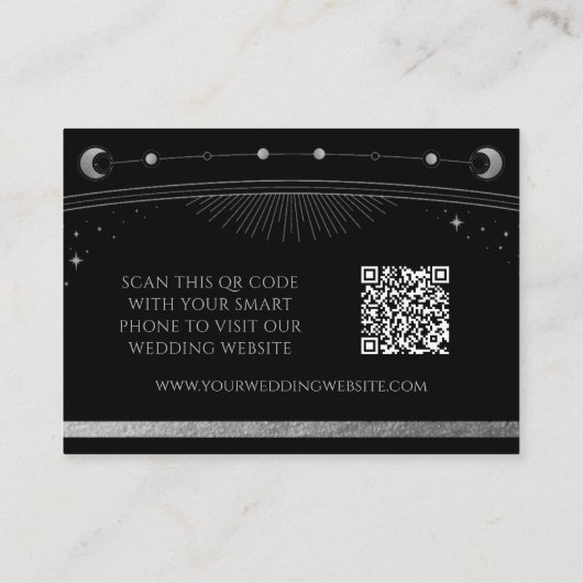 Mystical Black Wedding Website UAWG QR Code Begleitkarte (Rückseite)