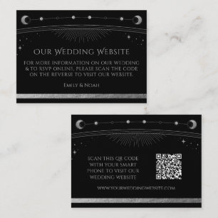 Mystical Black Wedding Website UAWG QR Code Begleitkarte