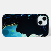 Mystical Bloom Silhouette Telefoncase Case-Mate iPhone Hülle (Rückseite (Horizontal))