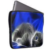 Mystical Blue Abstrakt Glows Cat Laptopschutzhülle (Vorne Rechts)