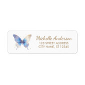Mystical Blue Butterfly with Gold Return Address   (Vorne)