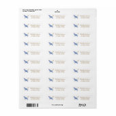 Mystical Blue Butterfly with Gold Return Address   (Vorne)