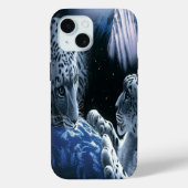 Mystical Blue Cosmic Snow Leopard Case-Mate iPhone Hülle (Rückseite)