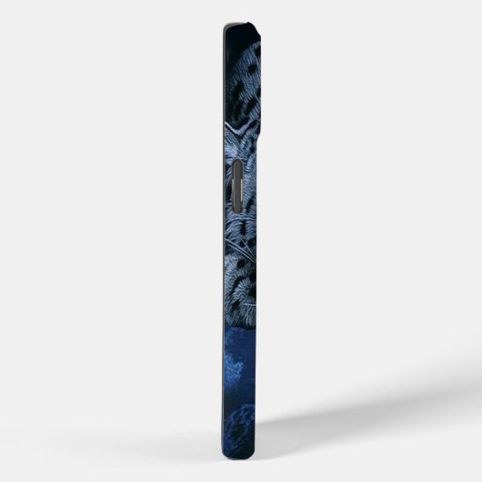 Mystical Blue Cosmic Snow Leopard Case-Mate iPhone Hülle (Rückseite / Rechts)
