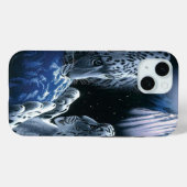 Mystical Blue Cosmic Snow Leopard Case-Mate iPhone Hülle (Rückseite (Horizontal))