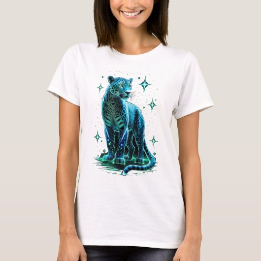 Mystical Blue Energy Jaguar T - Shirt (Vorderseite)