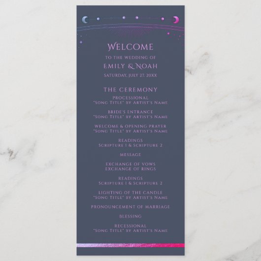 Mystical Blue Lila Sun Moon Astronomie Space Programm (Vorderseite)