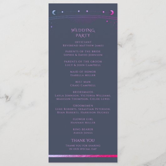 Mystical Blue Lila Sun Moon Astronomie Space Programm (Rückseite)