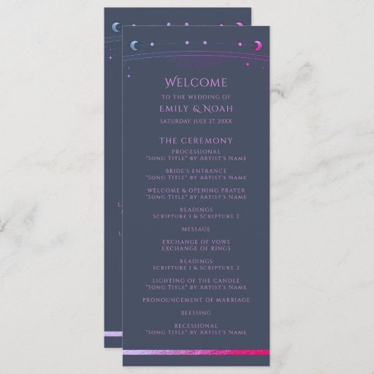 Mystical Blue Lila Sun Moon Astronomie Space Programm (Vorne/Hinten)