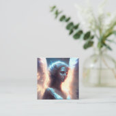 Mystical Blue Mit Augen Angel Begleitkarte (Stehend Vorderseite)