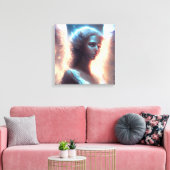 Mystical Blue Mit Augen Angel Leinwanddruck (Insitu (Wohnzimmer))