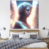 Mystical Blue Mit Augen Angel Leinwanddruck (Insitu (Schlafzimmer))