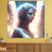Mystical Blue Mit Augen Angel Leinwanddruck (Insitu (Wohnzimmer))