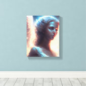 Mystical Blue Mit Augen Angel Leinwanddruck (Insitu (Holzboden))