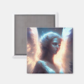 Mystical Blue Mit Augen Angel Magnet (Vorderseite/Rückseite)