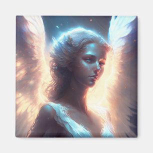 Mystical Blue Mit Augen Angel Magnet