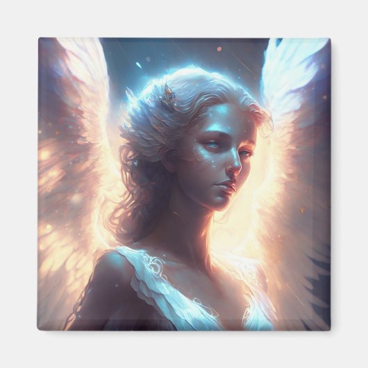 Mystical Blue Mit Augen Angel Magnet (Vorne)
