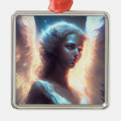 Mystical Blue Mit Augen Angel Ornament Aus Metall (Vorne)