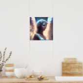 Mystical Blue Mit Augen Angel Poster (Küche)