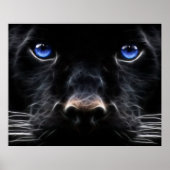 Mystical Blue Mit Augen Cat Poster (Vorne)