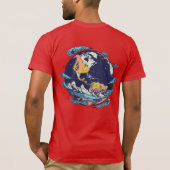 Mystical Blue-Mit Augen Portrait-T - Shirt (Rückseite)