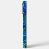 Mystical Blue Neon Ocean Kelpie Muster Case-Mate iPhone Hülle (Rückseite / Links)