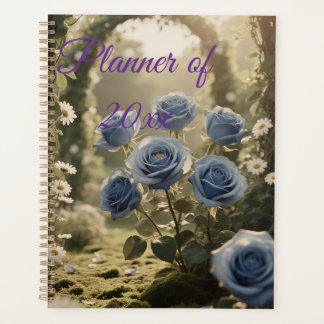 Mystical Blue Rose Bloom Stilvolle botanische Agen Planer