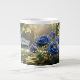 Mystical Blue Rose Bloom Zeitlos Botanisches Bläsc Jumbo-Tasse
