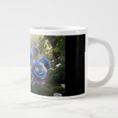 Mystical Blue Rose Bloom Zeitlos Botanisches Bläsc Jumbo-Tasse (Rechts)