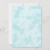 Mystical Blue & Silver Watercolor Halbmond Einladung (Rückseite)