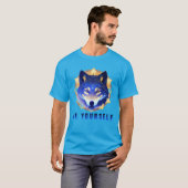 Mystical Blue Wolf Head T-Shirt (Vorne ganz)