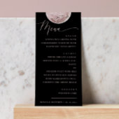 Mystical Blush Moon | Elegantes Black Wedding Dinn Menükarte