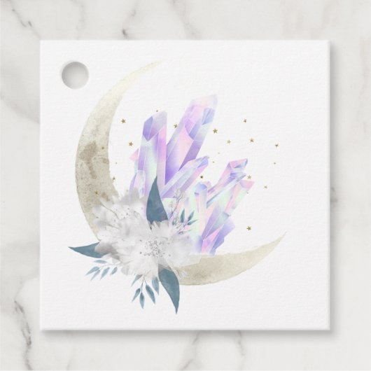 Mystical Boho Crystal Moon Wedding Geschenkanhänger (Vorderseite)