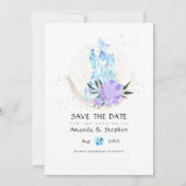 Mystical Boho Crystal Moon Wedding rettet das Datu Save The Date (Vorderseite)