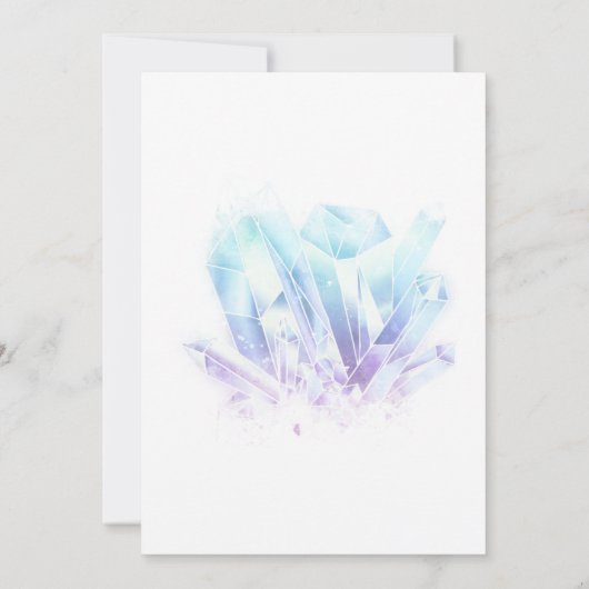 Mystical Boho Crystal Moon Wedding rettet das Datu Save The Date (Rückseite)