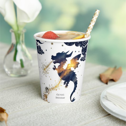 Mystical Boho Dragon Birthday Pappbecher (In Situ)