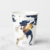 Mystical Boho Dragon Birthday Pappbecher (Vorderseite)