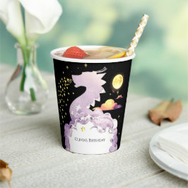 Mystical Boho Dragon Birthday Pappbecher