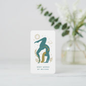 Mystical Boho Holistic Yoga Wellness Teacher Busin Visitenkarte (Stehend Vorderseite)