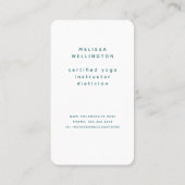 Mystical Boho Holistic Yoga Wellness Teacher Busin Visitenkarte (Rückseite)