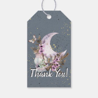 Mystical Boho Lavender Anemone Moon Danke Tag Geschenkanhänger